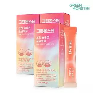 그린몬스터 스킨솔루션 프로텍트 3박스 피부건강보습 석류농축분말 비타민C 피에스트로