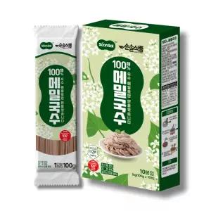 [순솔] 100% 메밀국수 1kg (100g x 10봉) 비건면 무첨가물 저칼로리면 무가당