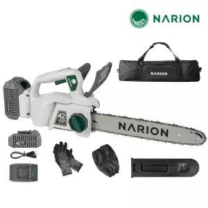 나리온 42V 14인치 무선 전기톱 풀세트 FNJ140R 충전 체인톱 전동톱