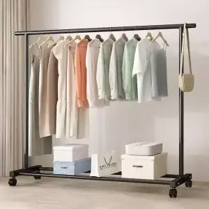 폴린커머스 미드센 미니 틈새 강철일자 옷걸이 튼튼한 올인원행거 교복 홈쇼핑 폭좁은행거 옷거리 세우는 철제 이동식 스탠드 고정 매장용