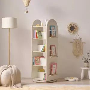 베베코 전면 책꽂이 5단 회전책장 국내제작상품 아이책꽂이 회전수납장 책정리 아이수납장