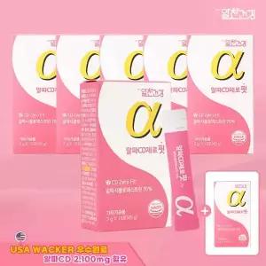 알찬건강 알파 CD 제로핏 알파시클로덱스트린 파우더 식이섬유 자두맛 6박스(90포) + 1박스 추가 증 정 / 3개월분 