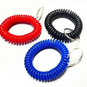 목욕탕 락커룸 스프링 고리 팔찌 30p/줄 열쇠 수영장 키링 찜질방 번호표 헬스장 탈의실 손목 끈 키홀더