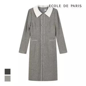 [에꼴드파리] 배색카라 디자인 원피스_CB2YWOA001Z