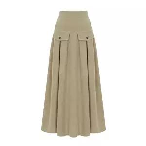 [롯데백화점]티뷰 플랩 포켓 셔링 코듀로이 스커트_V5D-VSK010