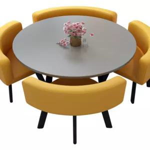 원탁테이블 의자 세트 사무실 회의실 4인 로비 리셉션