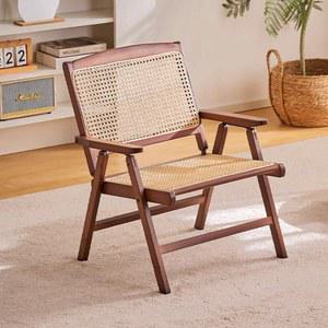 접이식 사각 라탄의자 원목색 소파 화장대 안락 오크 미니4족 홈바 26cm 낮은 보조의자