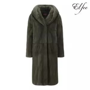 [진도모피][최초가:8,000,000원]진도 Elfee 휘메일 밍크 롱 후드 코트(EFC060)