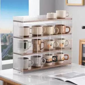 컵 보관함 머그진열대 선반 아크릴 컵꽂이 카페 장식 정리대 주방정리함 건조대