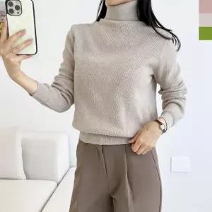 반목 기본티 여자 골지 목폴라 신상 긴팔티셔츠 반팔 (WFJ4YI5)