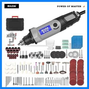 힐다 전기 드릴 미니 조각기 로터리 툴 200/400W 미니 드릴 6단계 로터리 툴 미니 그라인딩 머신 (드레멜용