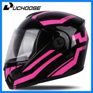 더블 썬 바이저 여성 남성 플립 업 더블 렌즈 DOT와 새로운 오토바이 헬멧 풀 페이스 레이싱