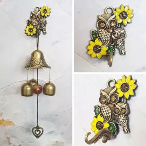 커플부엉이 황동 현관문 출입문 풍경종 문종 도어벨 문딸랑이 현관문종