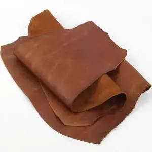 인조가죽시트지 가죽 수선패치 얇은 크레이지 호스 소재 황갈색 디스트레스드 1겹 소가죽 핸드메이드 DIY