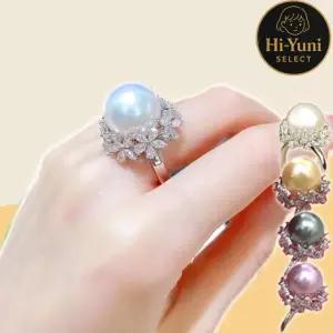 [손끝감성] 플로랄큐빅 문라이트 한복 혼주 진주 반지