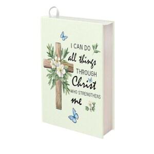 Rnyleg 올리브 가지 성경 꽃 나비 표지 여성용 9x11 세탁 가능한 패브릭 책 재킷 공부 용품용 하드커버