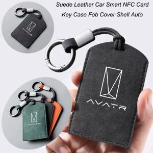 스웨이드 가죽 자동차 NFC 카드 키 커버 폴더 케이스 보호기 홀더 쉘 키체인 아바트르 07 11 12 E16 맥스