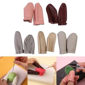 Fenrry 엄지 손가락 검지 보호대 바늘 펠트 용 소 가죽 침대 골무 가드 핸드 크래프트 자수 도구