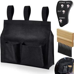 던지 3Pcs 심판 장비 세트에는 야구 브러시 블랙 볼 백 및 남자 청소년 액세서리 키트가 포함되어 있습니다