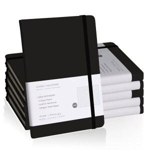 [미국배송] EMOAS 안감 저널 노트북 남녀용 6팩 하드커버 노트북 U2013 글쓰기 직장 학교 가정 및 일일 노트 저널 160페이지 미디엄 A5 5.7