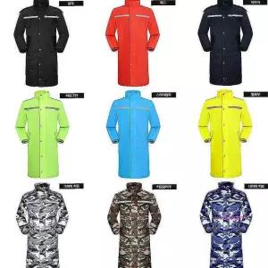 남여공용 방수 방풍 레드 편한 롱코트우비 레인코트hij981