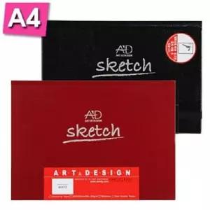 아트앤 S1005 적색 양장 스케치북 A4 제본 80장미술준비물 전문가 화방용품 문구 그림 전문가용