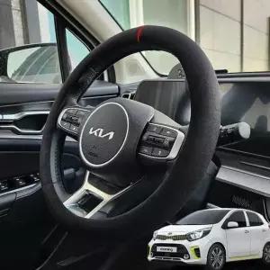 올뉴 모닝 핸들커버 스웨이드 순정형 블랙