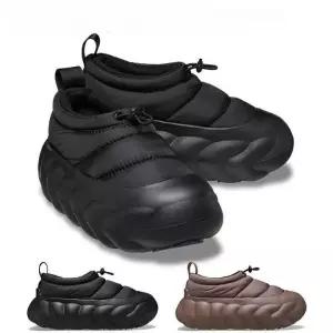 크록스 오버퍼프 쇼티 패딩부츠 210668 블랙 트러플 방한화 겨울 샌들 부츠 남자 여자