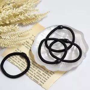 블랙 쫀쫀 머리끈 1P 머리고무줄 머리끈 대용량머리끈 짱짱한머리끈