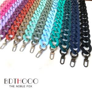 아크릴 여성용 가방 어깨 끈 지갑 핸드백 용 체인 스트랩 청키