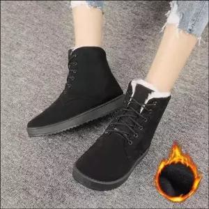 겨울 3컬러 하이탑 스웨이드 퍼안감 여자 털부츠 워커부츠