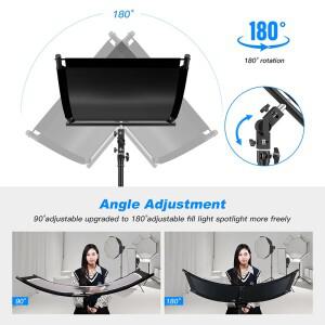 호환 Soopho U형 반사 스크린 인물 사진용 곡선형 라이트 리플렉터 46cmx108cm/176cmX61cm 스튜디오 키트