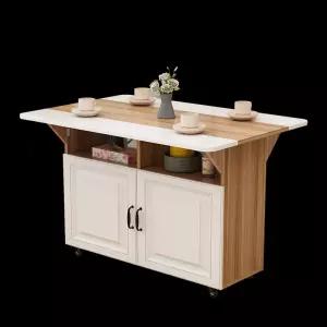 이동식 아일랜드식탁 접이식 수납 조리대 보조 테이블 세트 홈바 의자 아파트