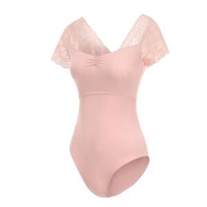 발레 댄스 성인 발레리나 의상을 위한 란보댄스 여성용 반팔 레오타드