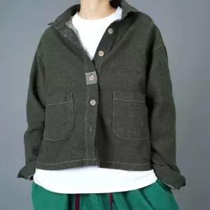 벅시루 여성 마카롱 고방체크 카라넥 여자 겨울 남방 셔켓