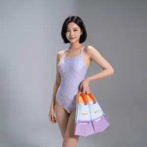 수영 훈련용 실리콘 숏핀 수영핀 오리발 굿나잇진조 엑스블루 남녀공용 수업준비물 핀