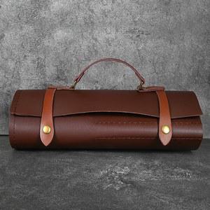 PU 가죽 요리사 보관 나이프 슬롯 포켓 캠핑 11 여행용 캐리 산토쿠 휴대용 일본 가방 케이스 주방