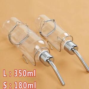 180/350mL 방수 헤드 케이지 마시는 병 물주기 Hamsters 용 물병 자동 토끼 워터 디스펜서