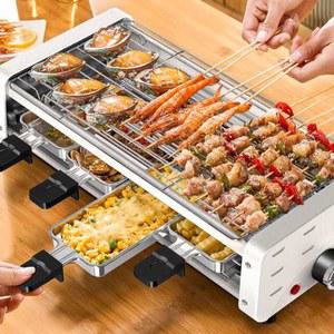 고기판 안나는 더블 전기그릴 냄새없는 기름안튀게 세트 불판 캠핑 무연