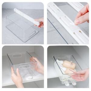 흰색 슬라이드 서랍 레일 빈 트랙 주방 침실 옷장 풀아웃 바구니 풀 세트당 2개