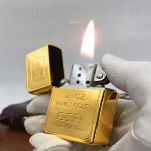 특이한 골드 브릭스 라이터 휴대용 터보 고급 듀퐁라이터 지포 미니 소형 남자 선물