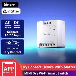 SONOFF MINI-D Wi-Fi 스마트 스위치 물질을 갖춘 최초의 건식 접점 릴레이 장치는 AC/DC 전원 공급 접촉기