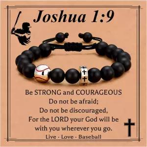 미스 치프멍크 발렌타인 데이 선물 - 야구/농구/축구/축구 팔찌 소년 크로스 비즈 아들 손자 선수 팀 팬