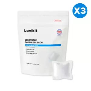 라비킷 캡슐 표백제 얼룩 제거 흰옷 빨래 30개입 X3개 BNA