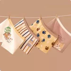 정아스토어 레오발꾹 남아 아동팬티4매입 유아사각팬티 드로즈팬티세트 면속옷 아기 키즈 주니어드로우즈