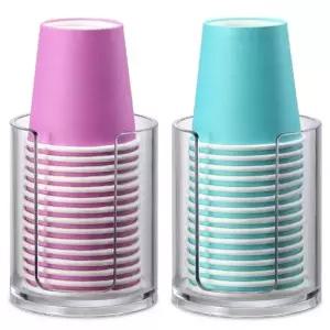 ( )아크릴 종이컵 거치대 스탠딩형 투명 컵 홀더 일회용컵 정리 보관함