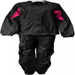 밀워키 가죽 MPL9607 여성용 블랙 및 푸치아 방수 레인 슈트 반사 소재와 후드티 포함