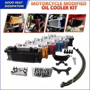 키보드스킨   오일 쿨러 오일 라디에이터 키트 몽키 야마하 가와사키용 50cc-140cc 피트 더트 바이크 스쿠