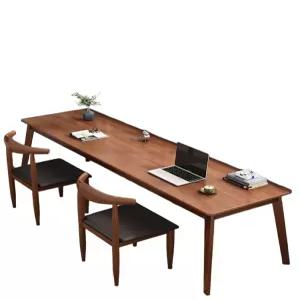 2인용컴퓨터책상 신혼부부 의자 세트 서재 원목