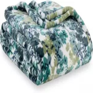 버크셔 블랭킷 클래식 헤비급 소프트 프린트 벨벳로프트 플러시 풀 사이즈/퀸 사이즈 소파 침대용 퍼지